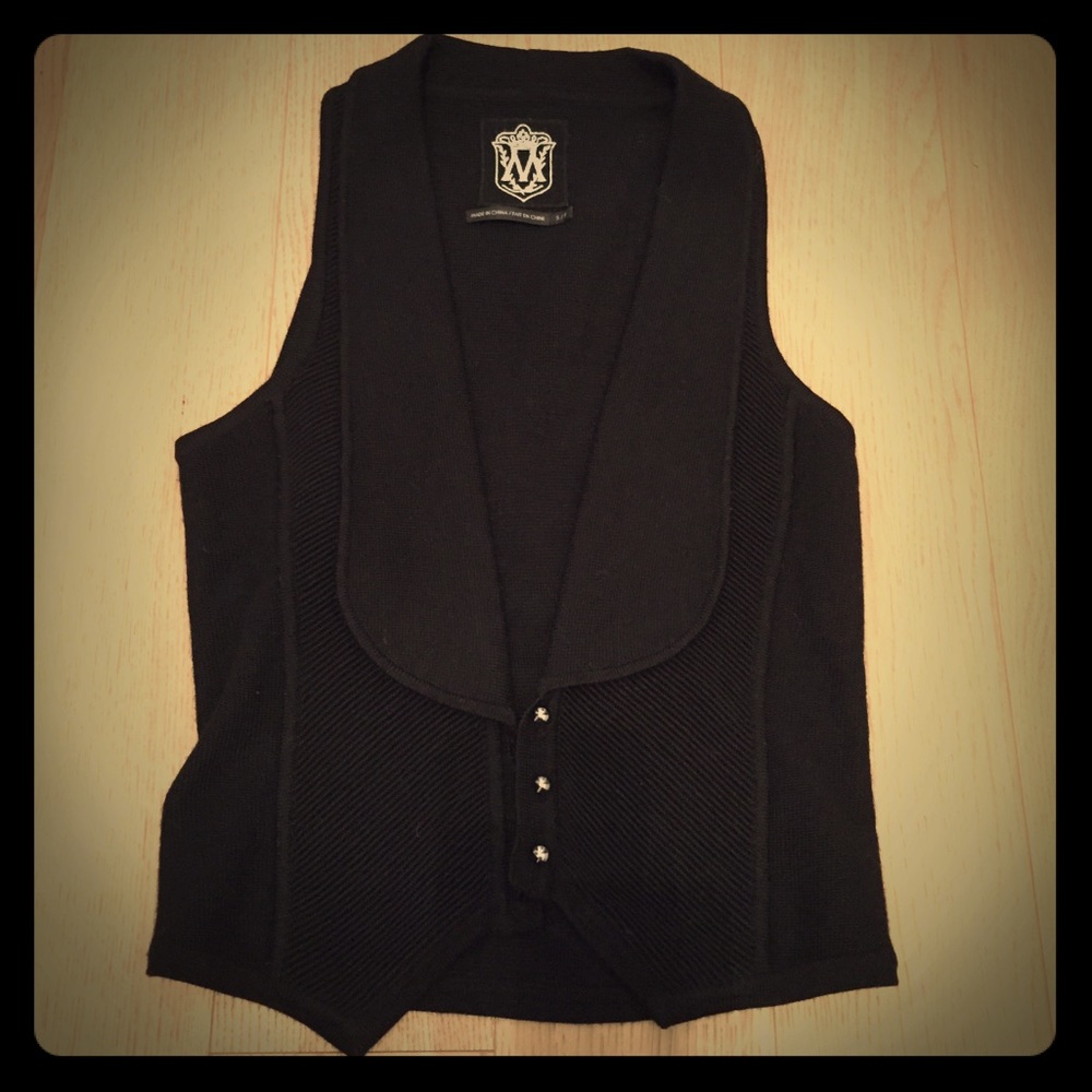 100% Merino Wool Club Monaco Knit Vest