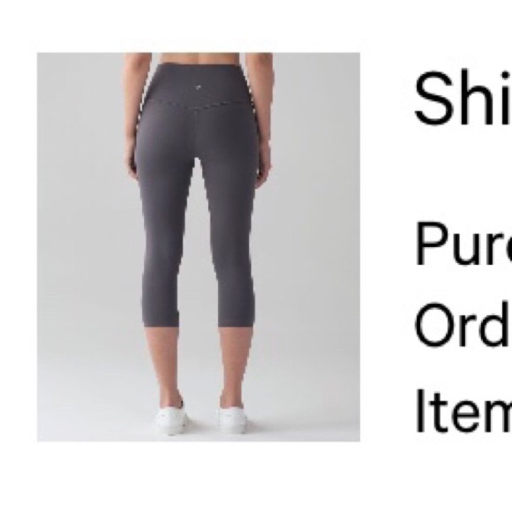 Lululemon Align Crop Size 2 Dark Carbon