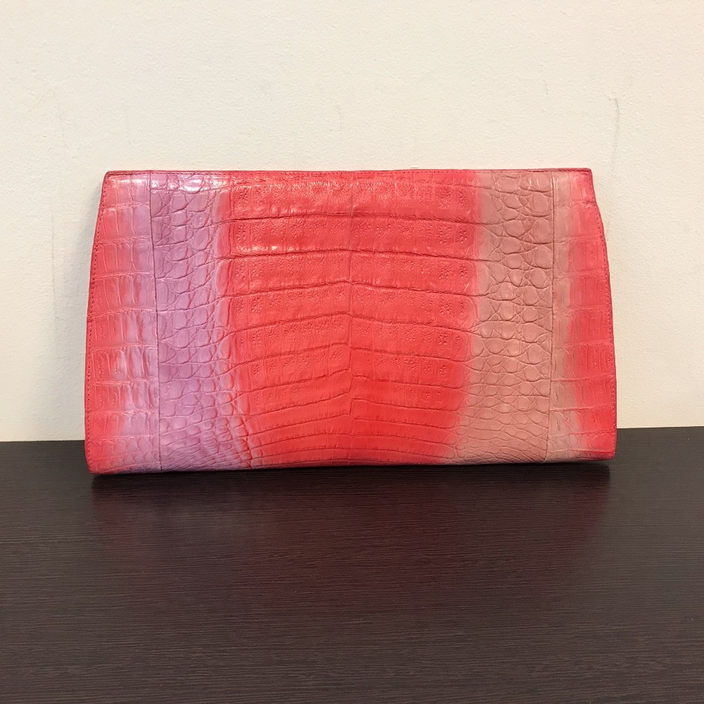 NANCY GONZALEZ Crocodile Ombre Slicer Clutch