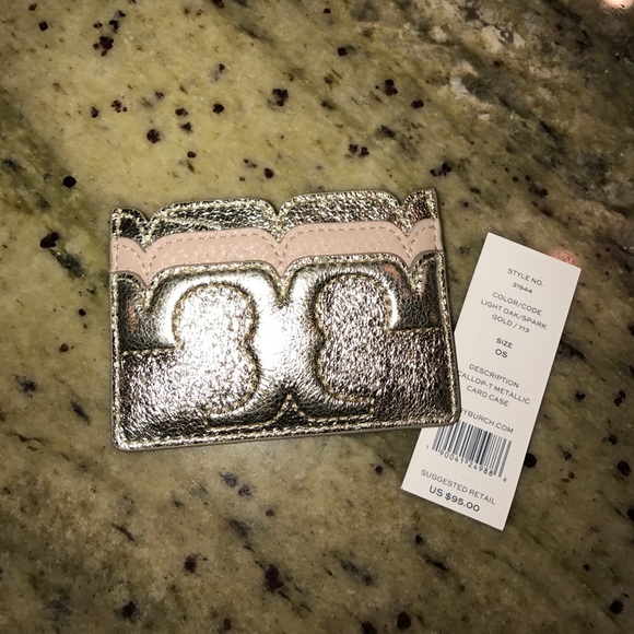 Tory Burch Accessories - NWT Tory Burch Metallic Card Case