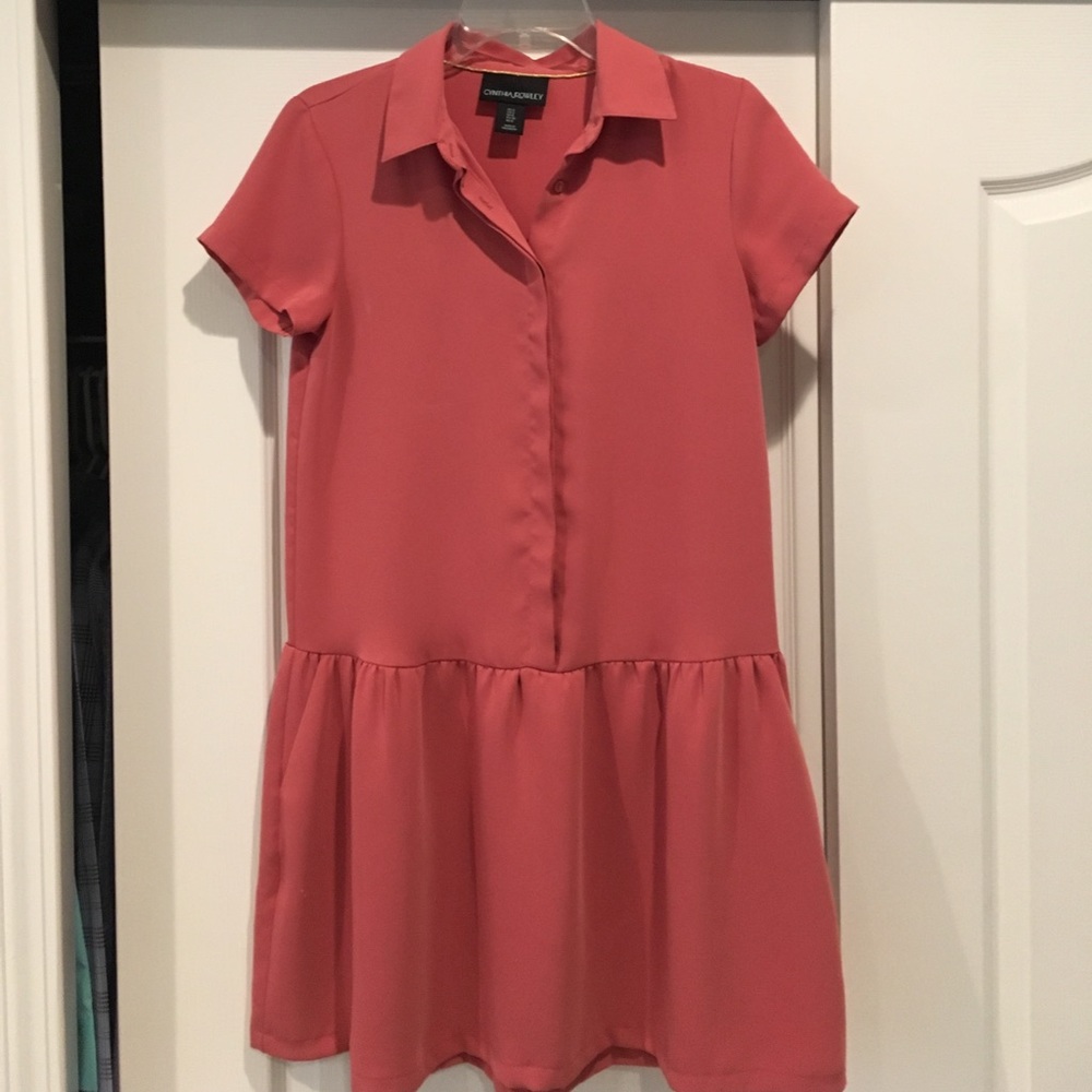 🍉 Cynthia Rowley Drop-Waist Shirt Dress