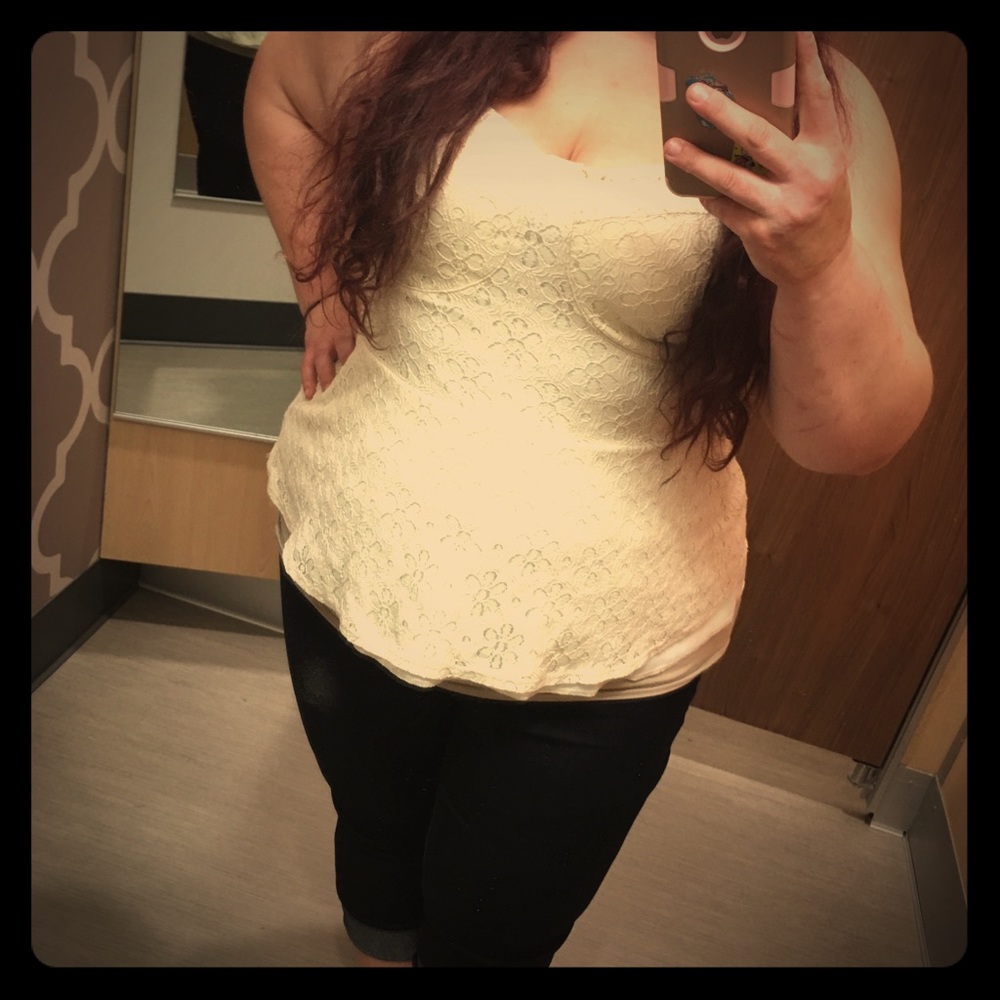 Gorgeous lace tube top! Plus size!