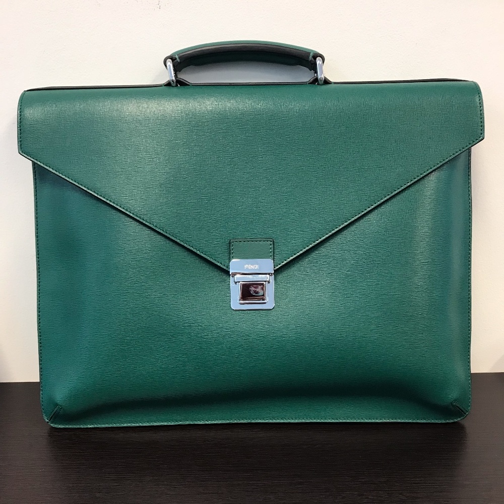 FENDI Men's Elite Leather Briefcase