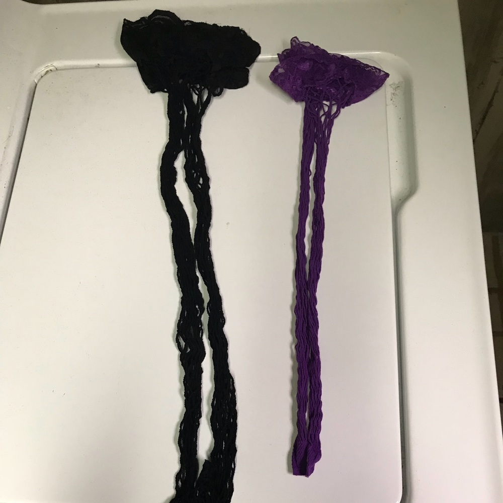 Fishnet thigh highs LACE TOP