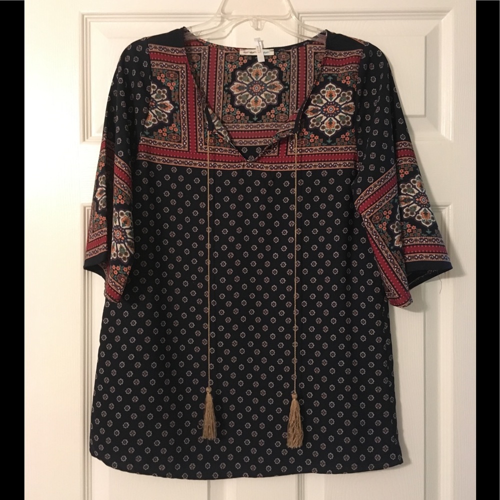 Navy tunic top