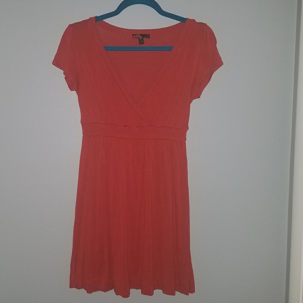 BURNT ORANGE BABYDOLL DRESS