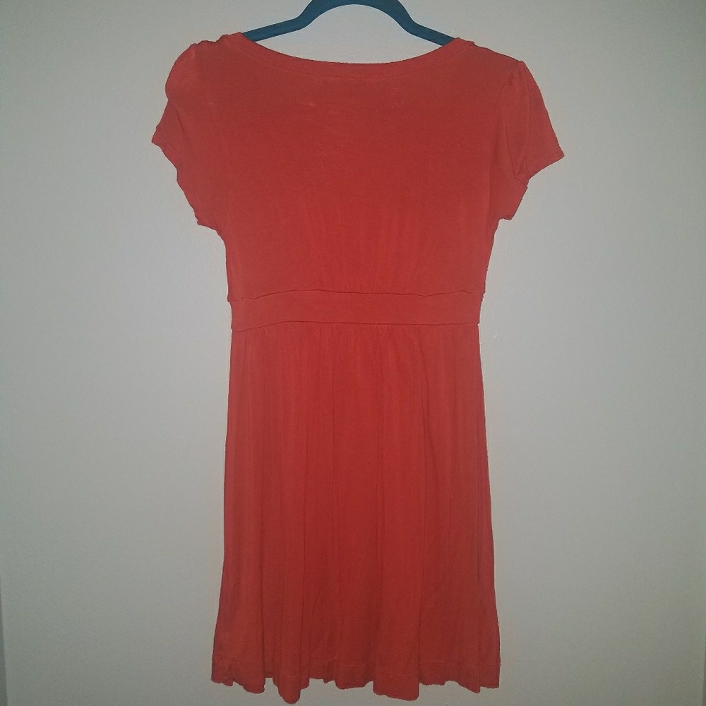 BURNT ORANGE BABYDOLL DRESS - Picture 4 of 4
