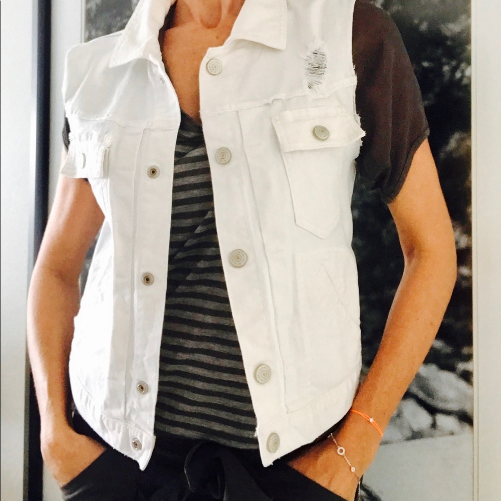 M by Marc Jacobs White Denim Jacket