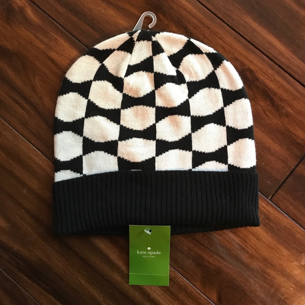 FINAL PRICE🎉Kate Spade Bow Beanie Black Off White