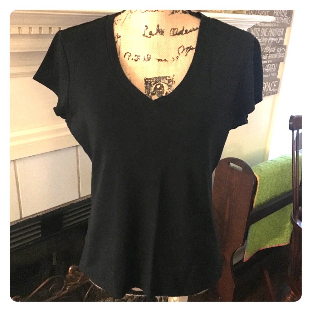 Classic V-Neck Black Tee