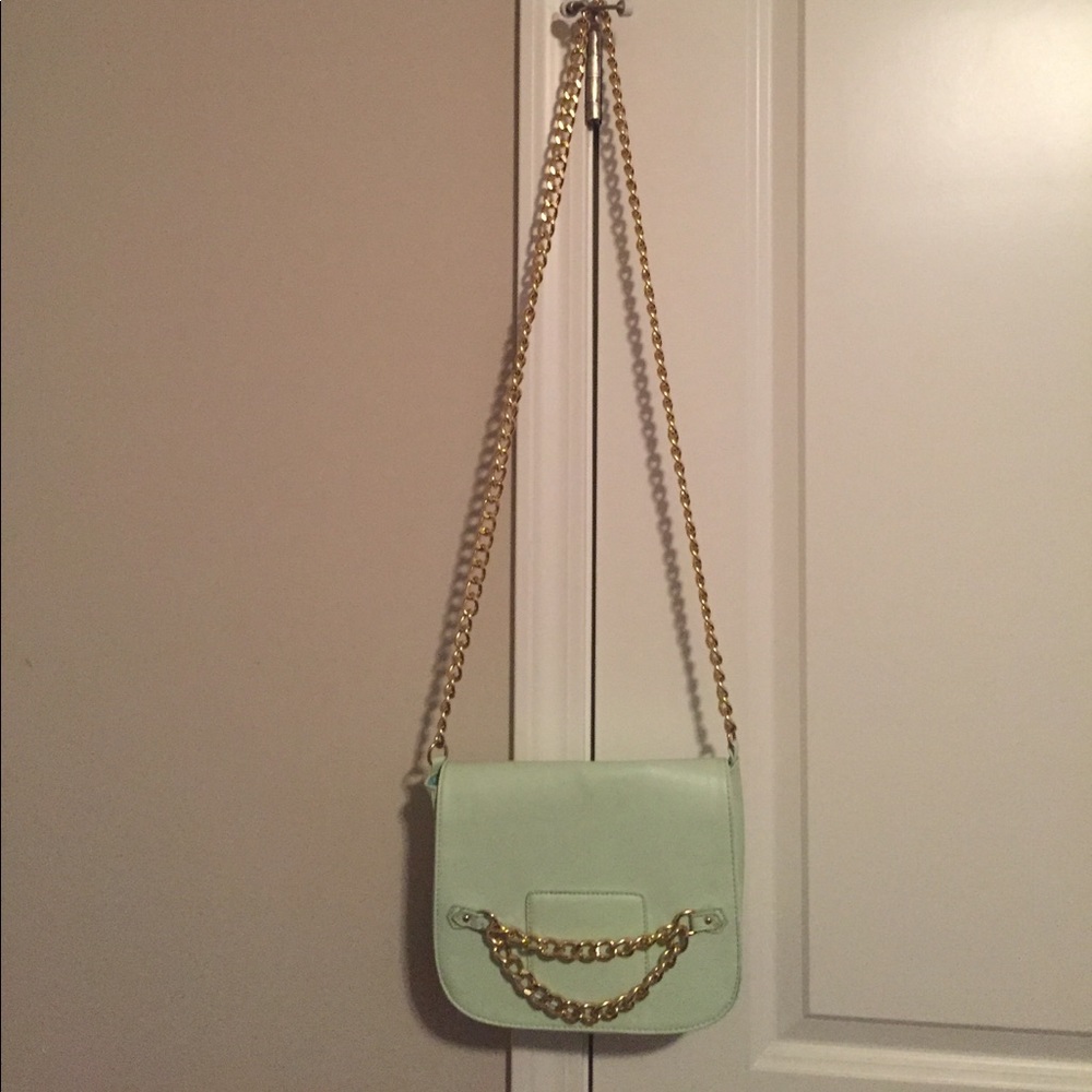 Mint green purse