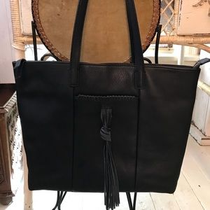 Lucky Brand Black Leather Tote