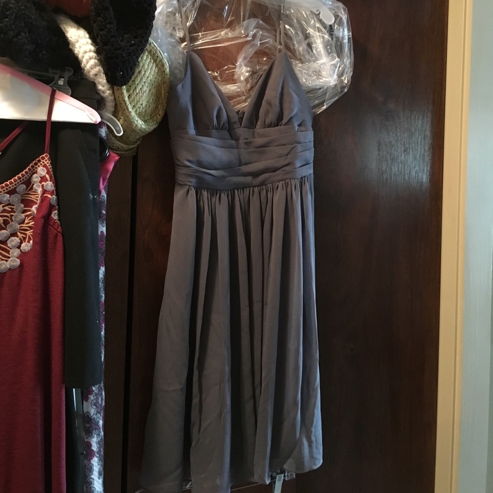 Davids Bridal never worn size 4 Pewter bridesmaid