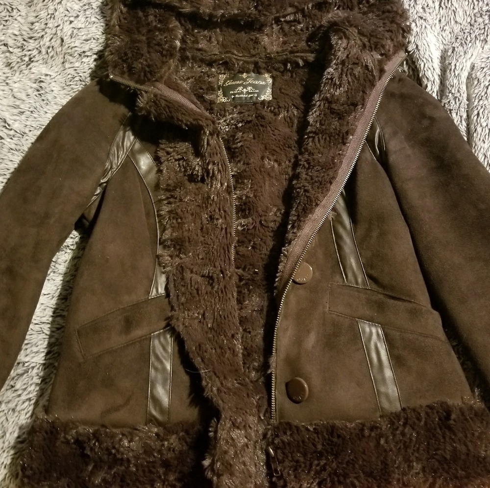 guess brown jacket no longer in stores