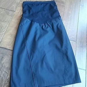 Black Knee Length Maternity Skirt small