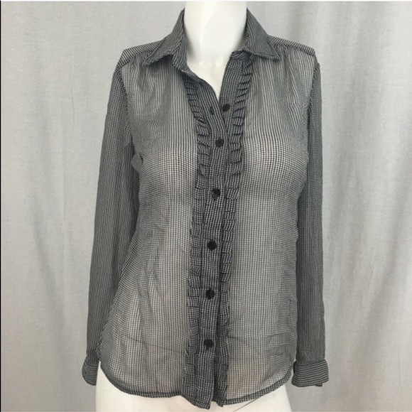 SOLD Sz Small 4 Chico’s 0 Houndstooth Button Down - Picture 4 of 4