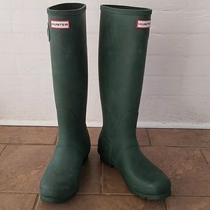 Hunter Green Rain Boots
