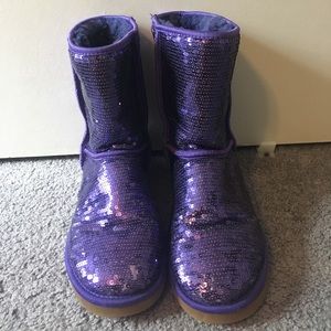 Purple Sequin Uggs