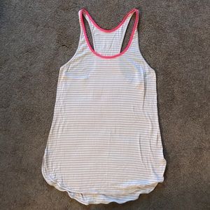 Lululemon tank top in pink and white stripes