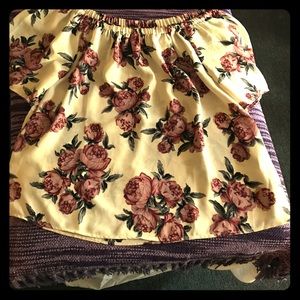 Off shoulder floral shirt