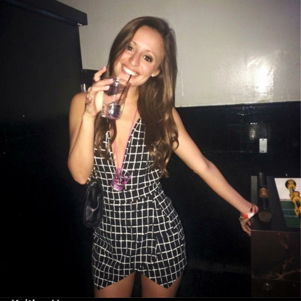 Black and white romper