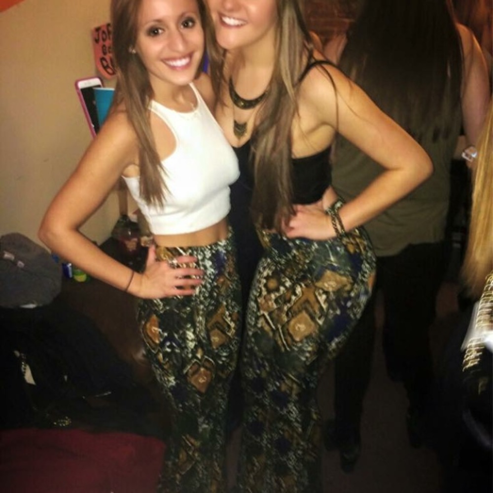 Comfy flare patterned pants