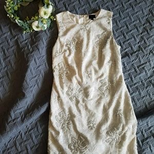 Banana republic cream sequined dress