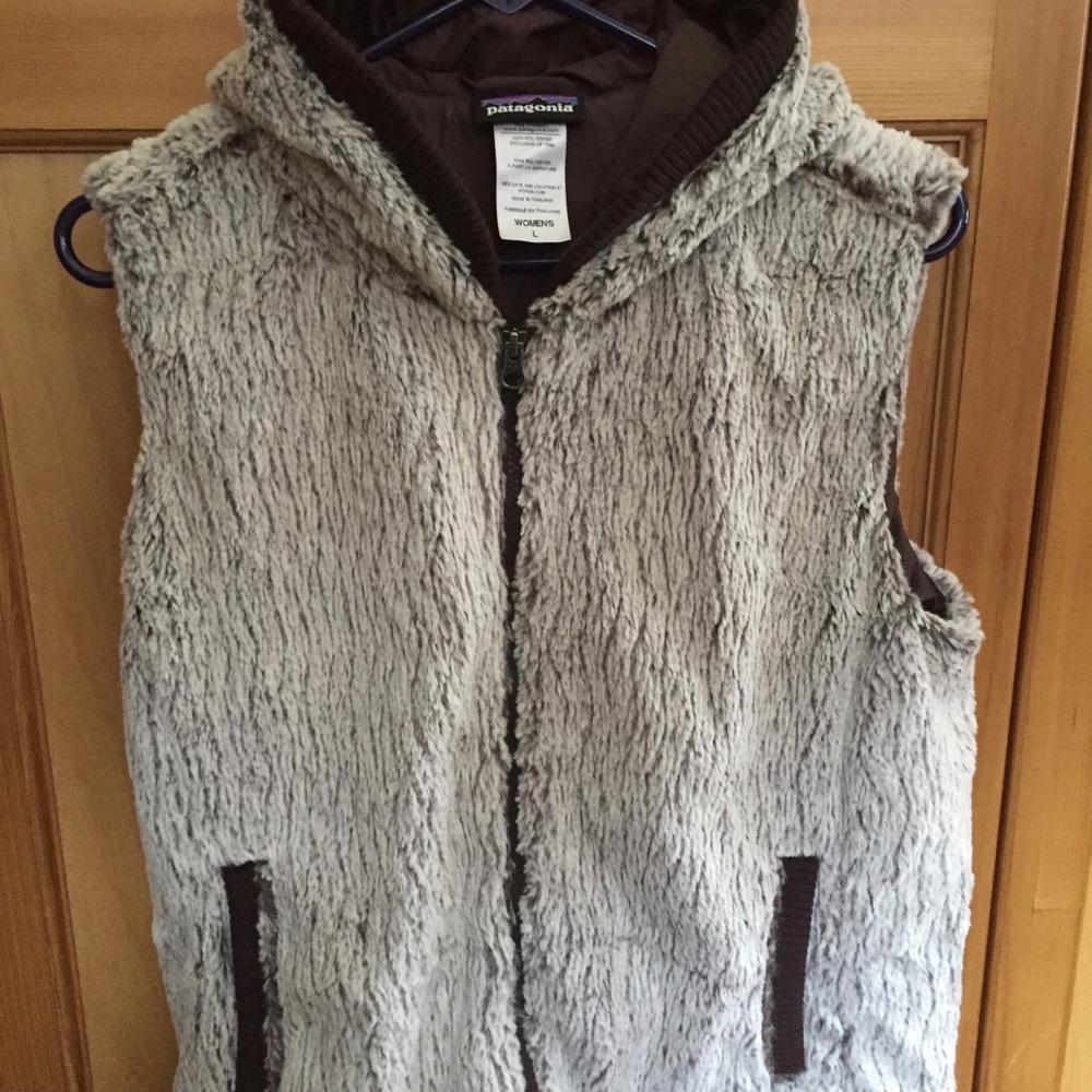 Patagonia hooded furry vest