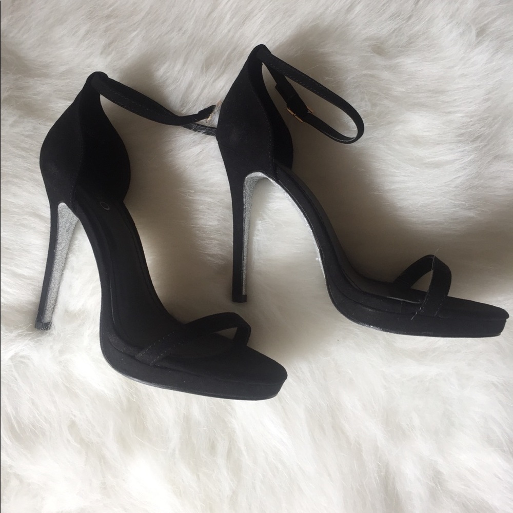 Brand New Black Strap Heel