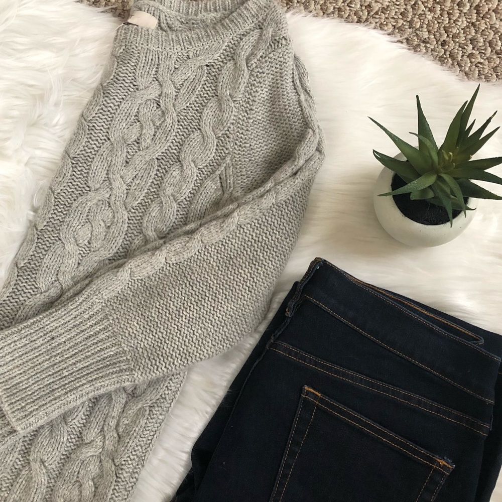 Loft sparkly cable knit sweater