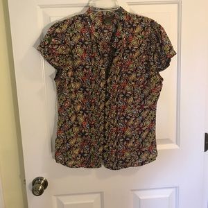 Multicolored floral print blouse
