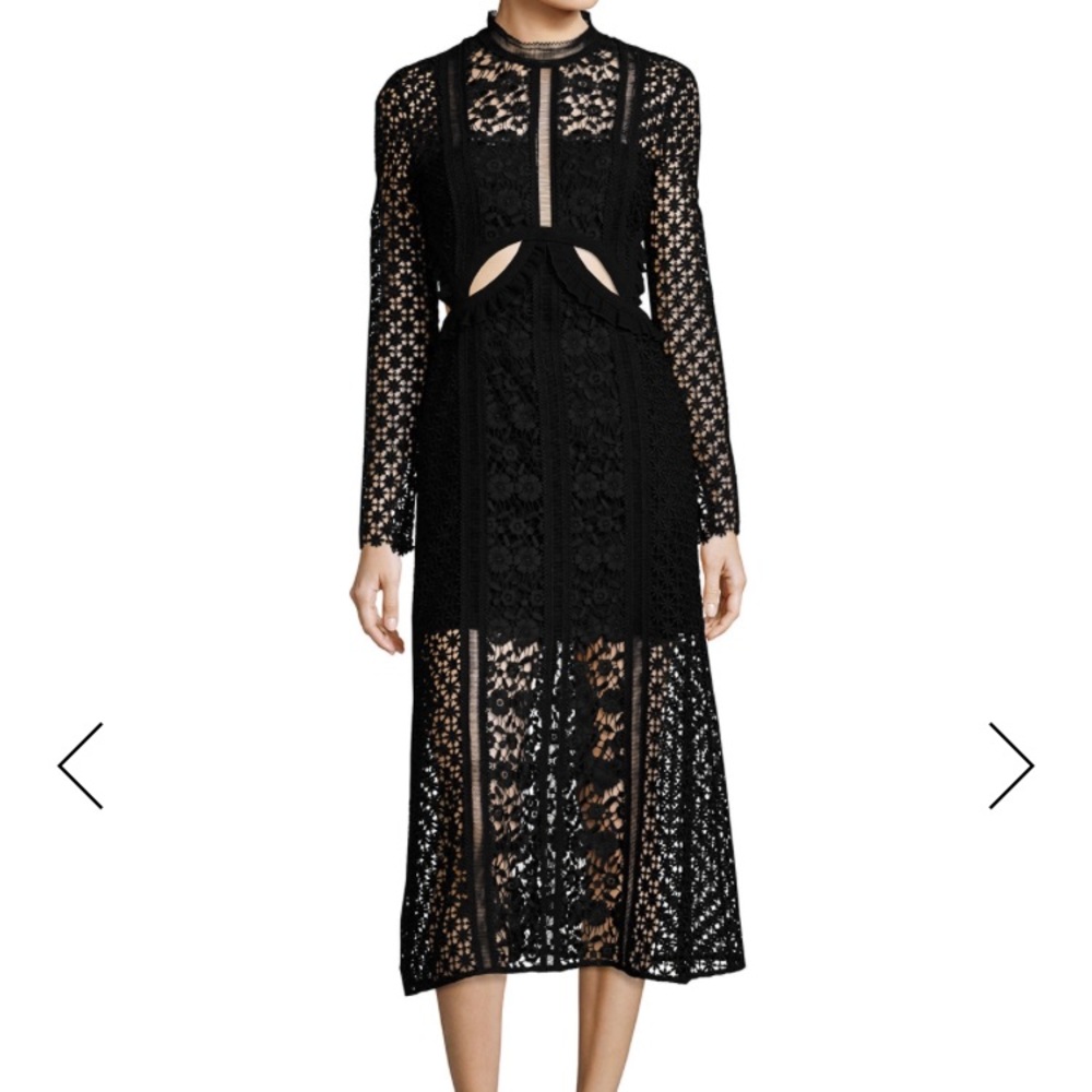 Self Portrait Payne Cutout Midi Dress