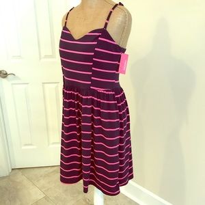 Navy + Pink stripe dress