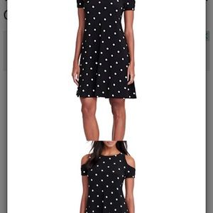 Lauren Ralph Lauren -Dotted cold-shoulder dress