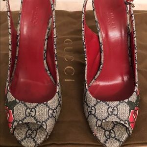 Gucci Peep Toe Pumps Tattoo Collection
