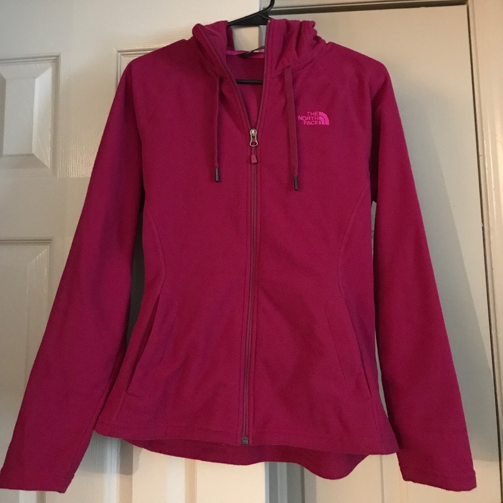 North face fleece zip up hoodie