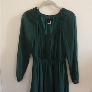 J Crew silk dress forest green