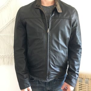 Cole Haan leather reversible goat skin jacket coat