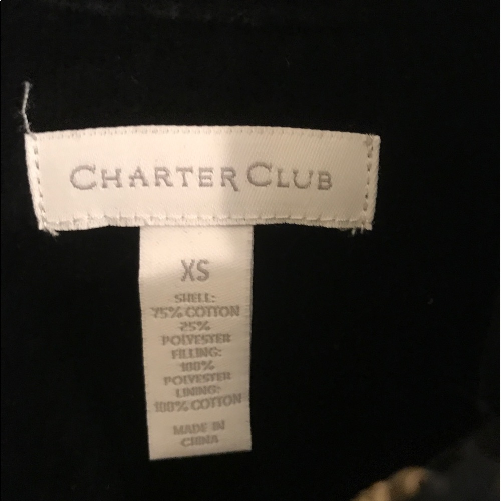 Charter Club Black Velvet Track Set - Picture 3 of 4