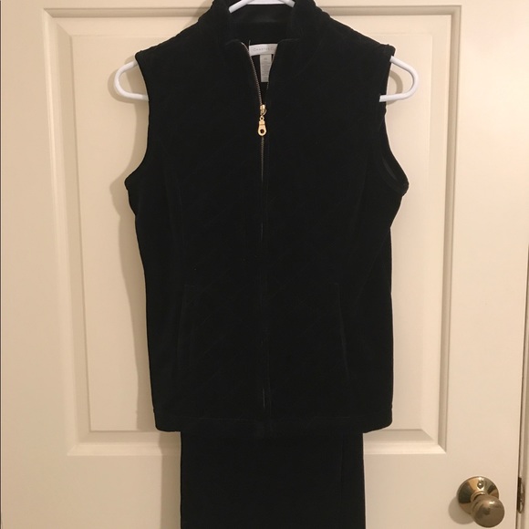 Charter Club Jackets & Blazers - Charter Club Black Velvet Track Set