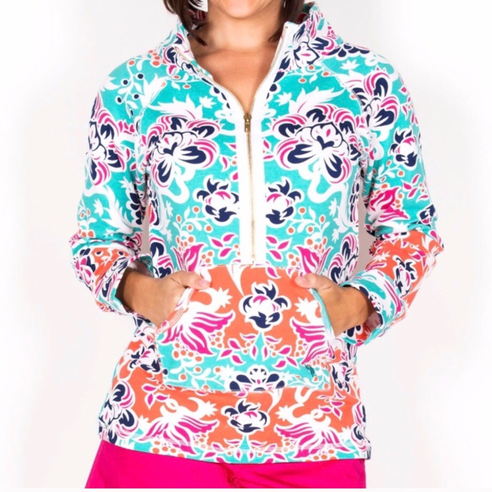 🆕 Sun-bleached Flower Orange/Blue Pullover