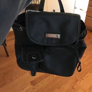 Mini black backpack