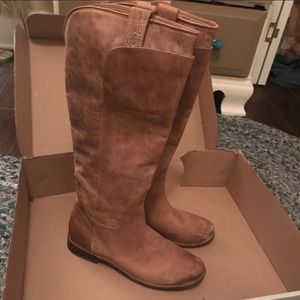 Frye Paige Tall Riding Boots in Tan