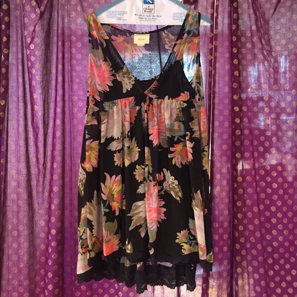 Never worn, Anthropologie, floral babydoll dress