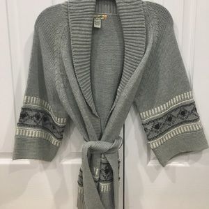Tie cardigan