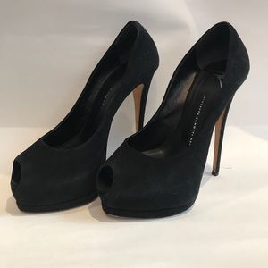 Guiseppe Zanotti Platform Peep-toe Black Heels