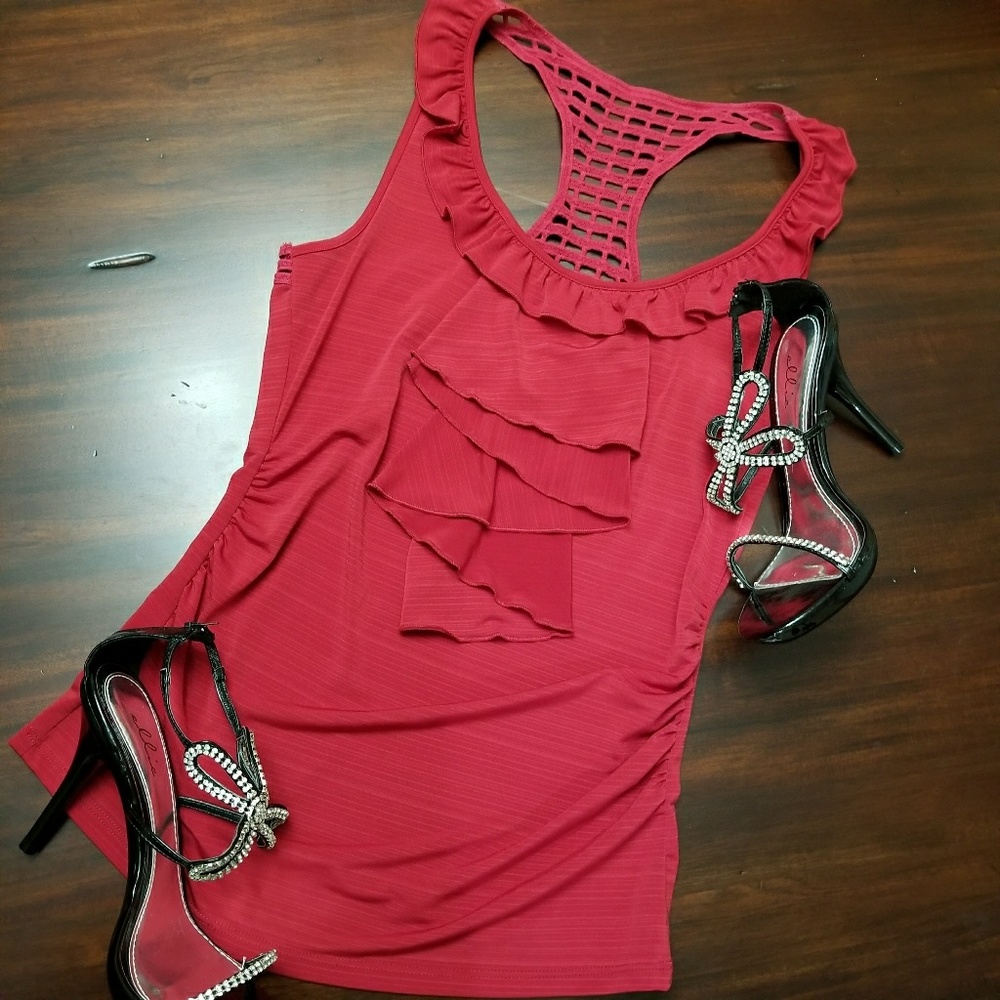 Red razerback night out tank