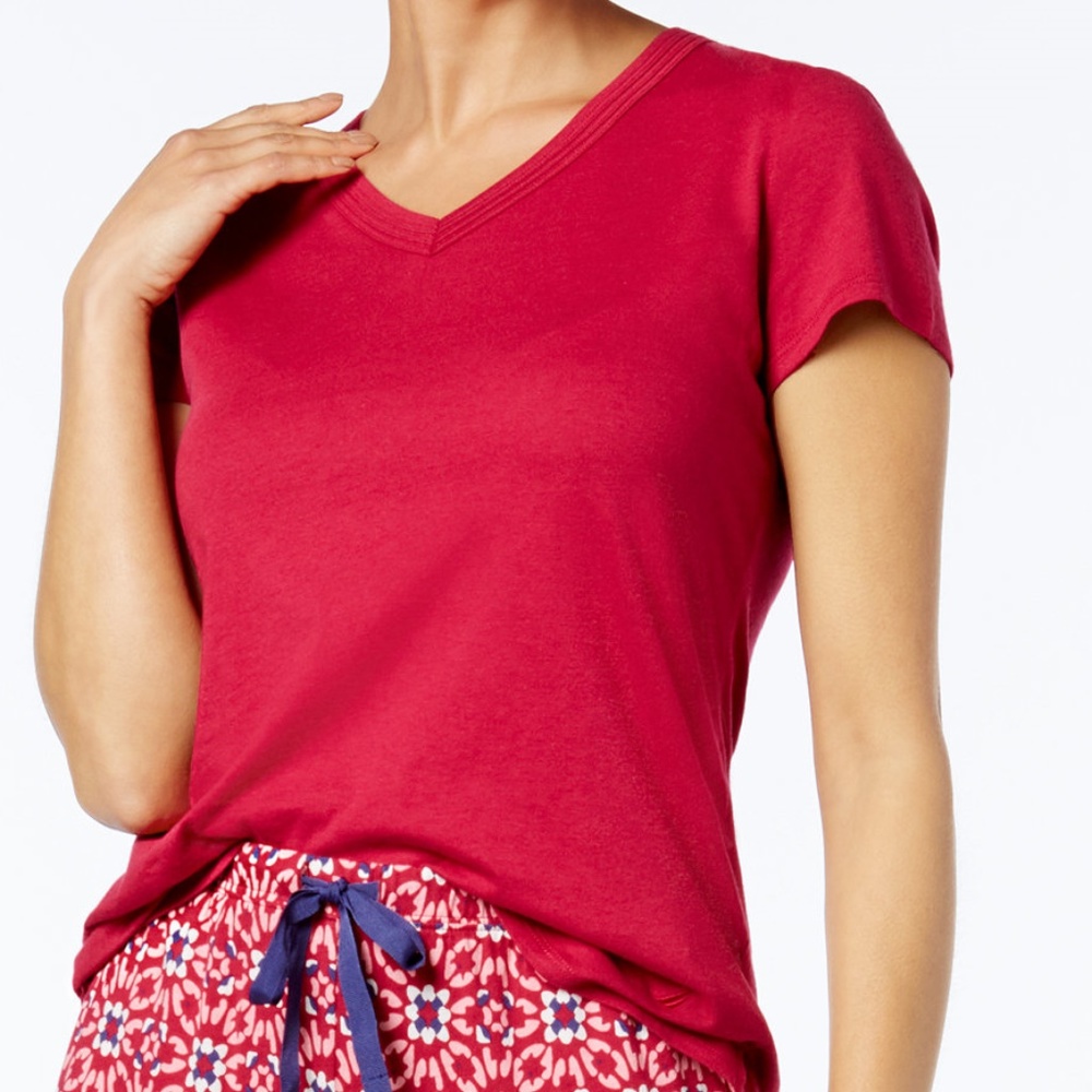 Nautica V-Neck Pajama T shirt Top New Size XS