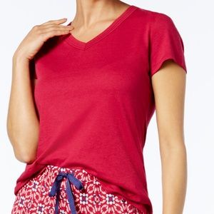 Nautica V-Neck Pajama T shirt Top New Size XS