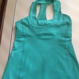 Green Tank with built in bra.. Excellent condition